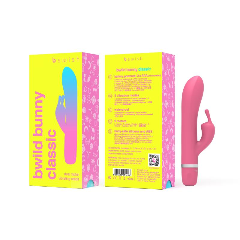 - bwild Classic Bunny Rabbit Vibrator Guava 2