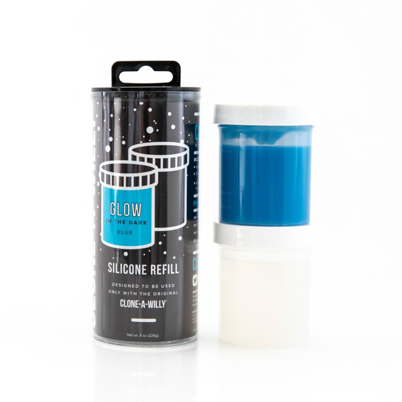 Clone-A-Willy – Refill Glow in the Dark Blue Silicone