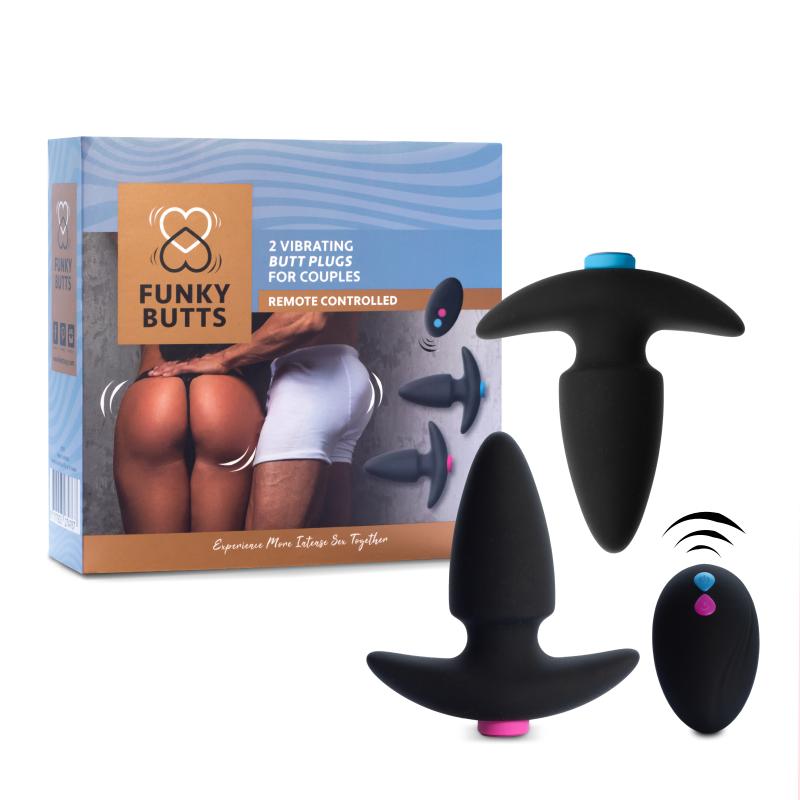- Set de Plugs Anaux FunkyButts Télécommandés pour Couples 5