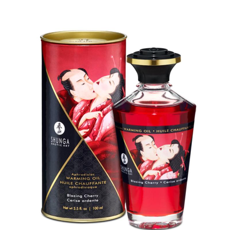Shunga – Aphrodisierende Wärmende Öl Blazing Cherry 100 ml