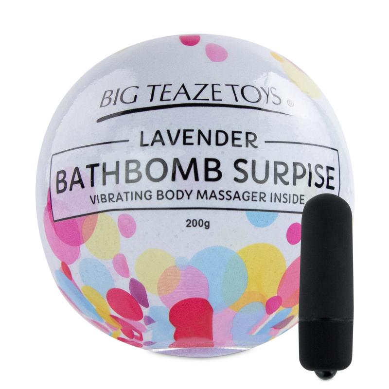 Bombe de bain avec vibromasseur bullet - parfum de lavande