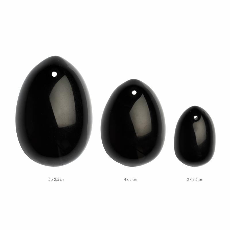 La Gemmes - Conjunto Yoni Egg de tres piezas - Negro obsidiana