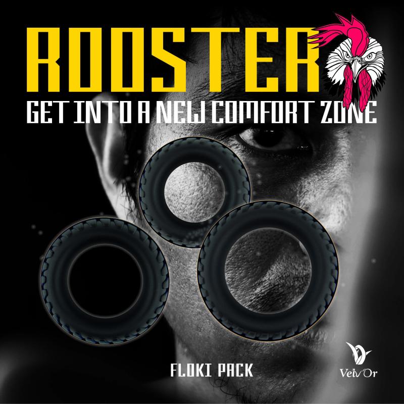 - Rooster Floki Pack Set of Sturdy Looking Cock Rings 5
