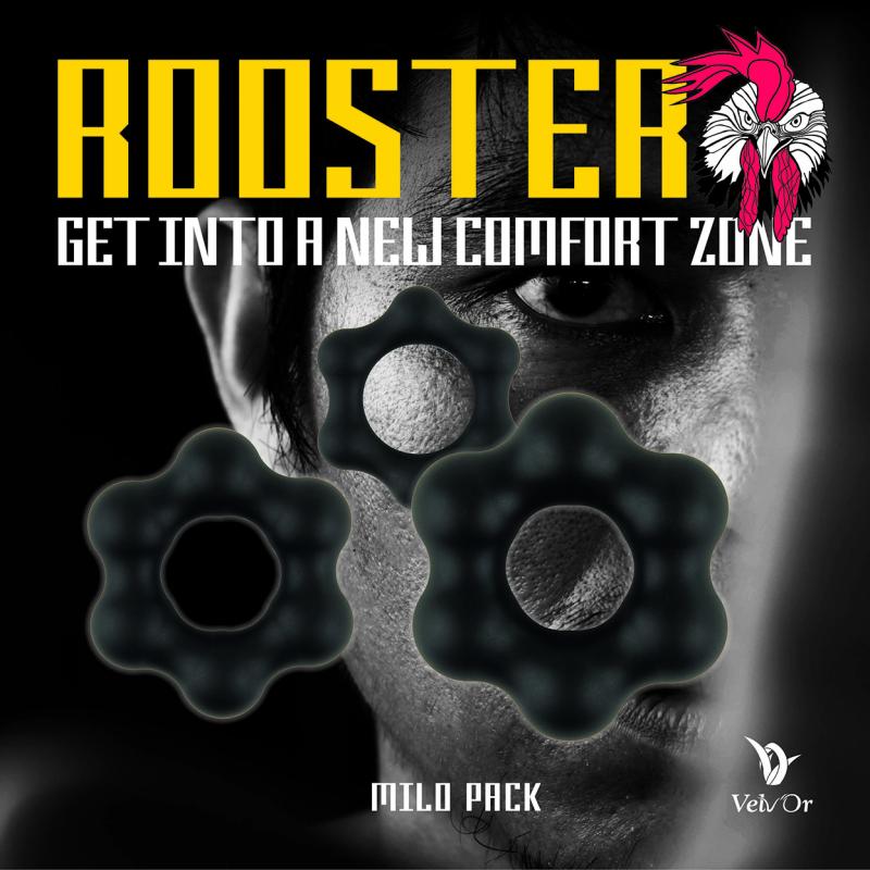 Velv'Or - Rooster Milo Pack Set of Robust Cock Rings 5