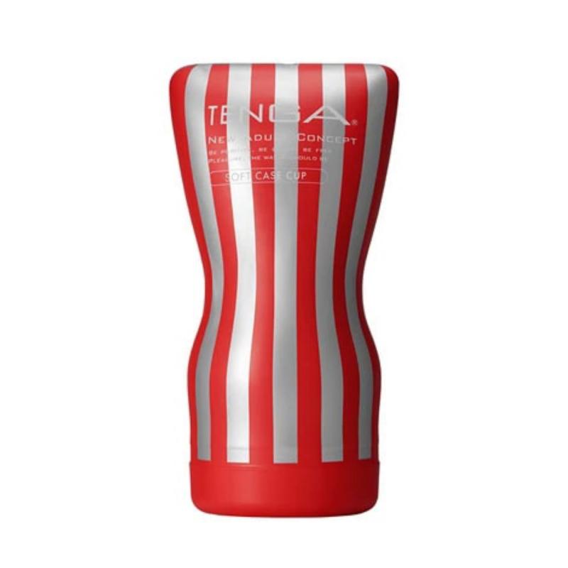 Tenga - Masturbador Soft Squeeze Tube Cup - Rojo/blanco