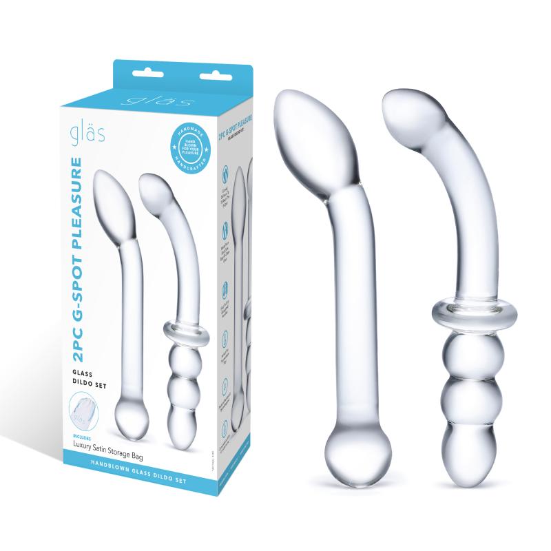 Glas - G-Spot Pleasure Glass Dildo Set 2 pcs 3