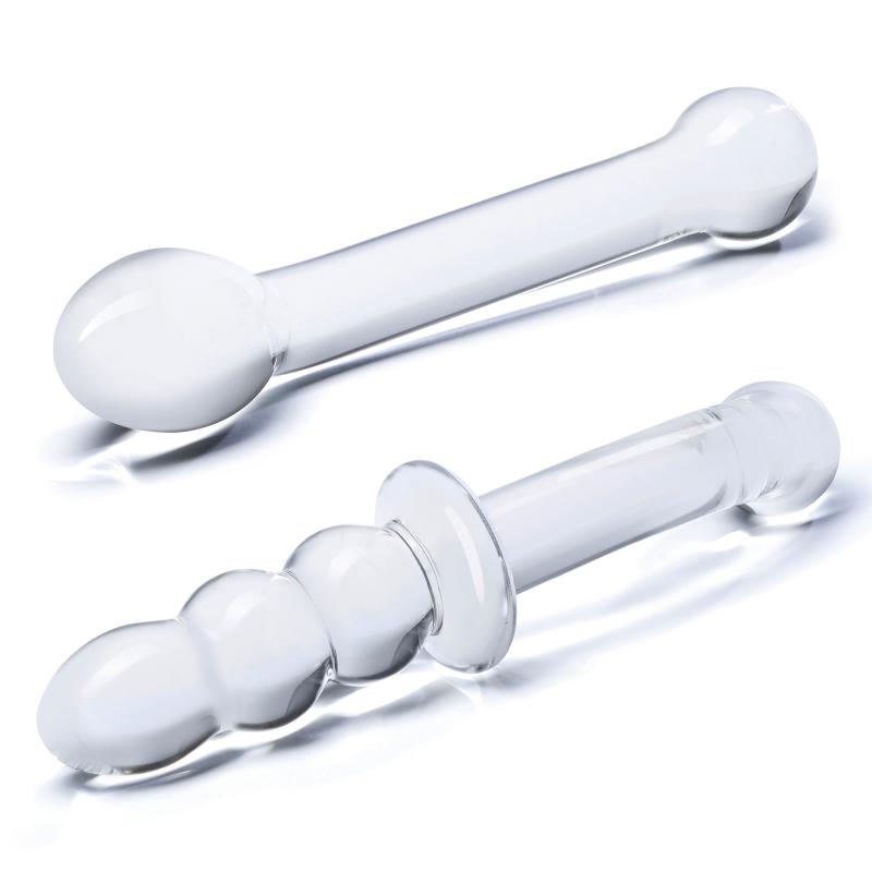 Glas - G-Spot Pleasure Glass Dildo Set 2 pcs 2