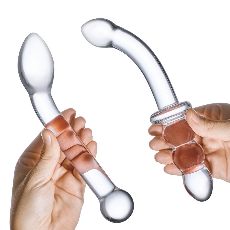 Glas - G-Spot Pleasure Glass Dildo Set 2 pcs 4