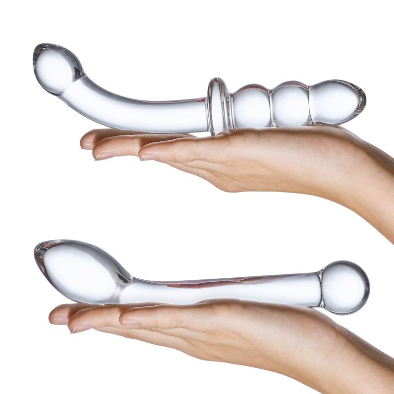 Glas - G-Spot Pleasure Glass Dildo Set 2 pcs 5