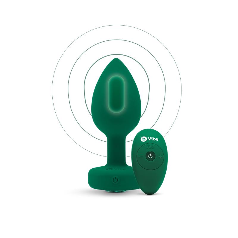 - Vibrating Jewel Plug M/L Emerald 3
