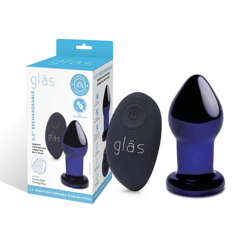 Glas - Rechargeable Remote Controlled Vibrating Butt Plug 2