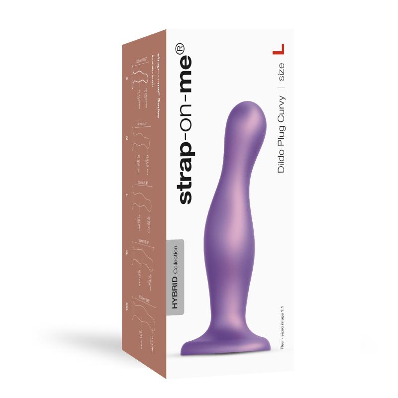- Dildo Plug Curvy Metallic Purple L 3
