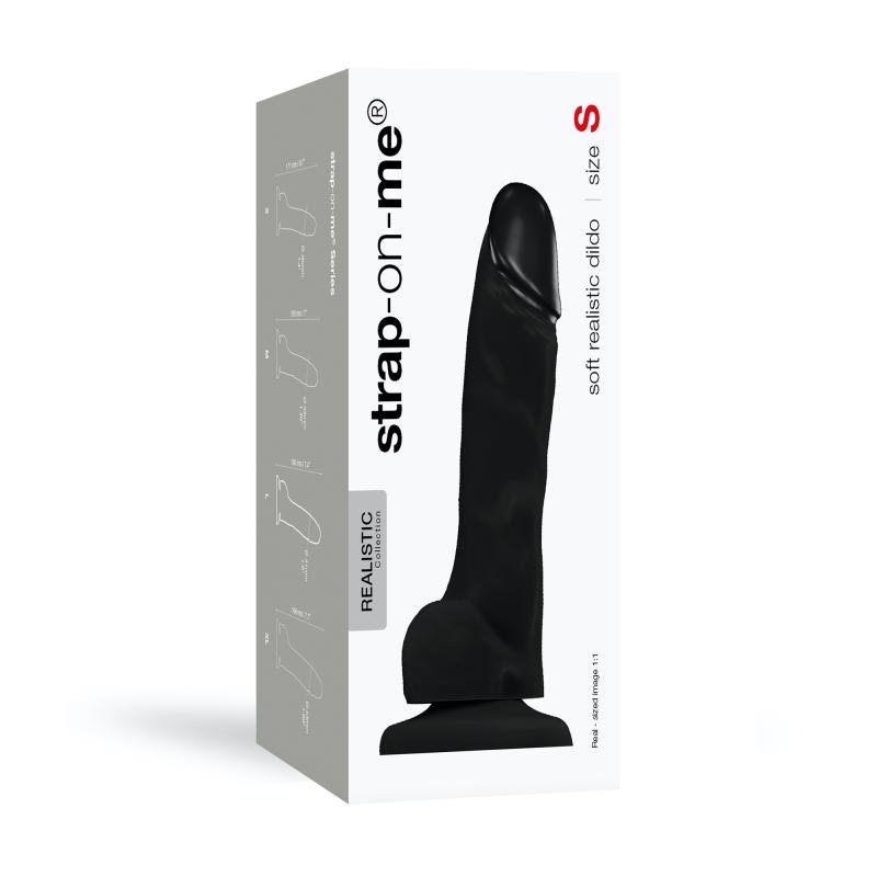 - Soft Realistic Dildo Black S 3