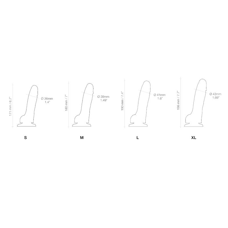 - Soft Realistic Dildo Black S 4