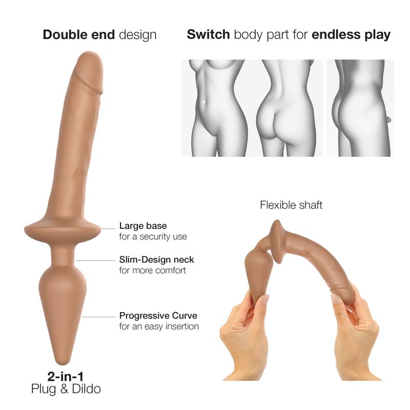 - Switch  Plug-in Realistic Dildo Caramel S 3