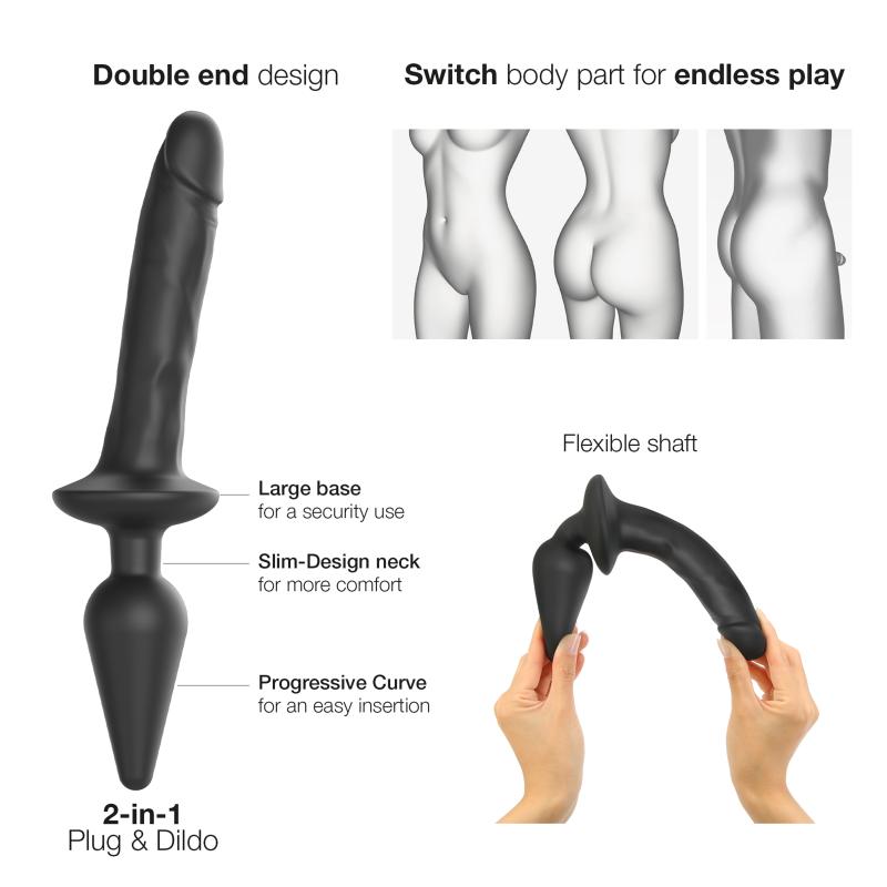- Switch Plug-in Realistic Dildo Black XXL 3