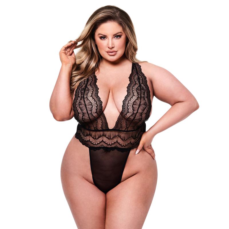 Baci - Sexy Deep V Lace Teddy Queen 2
