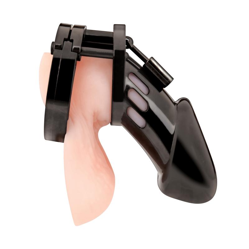 Blueline - Acrylic See-Thru Chastity Cage Black 2