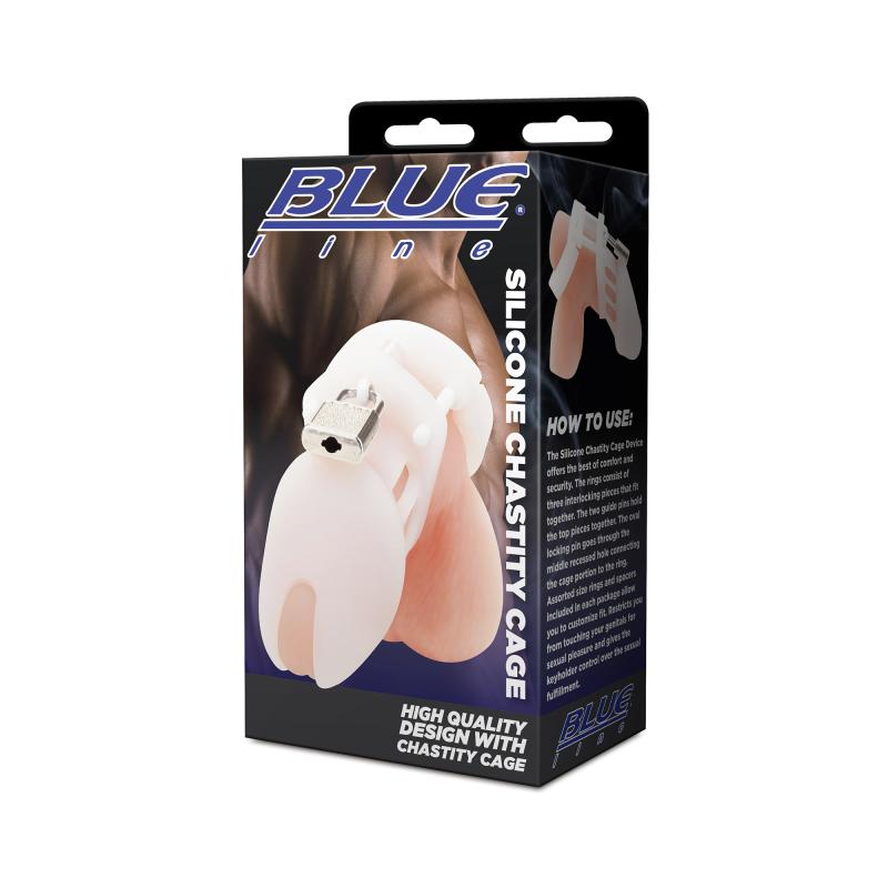 Blueline - Silicone Chastity Cage 4