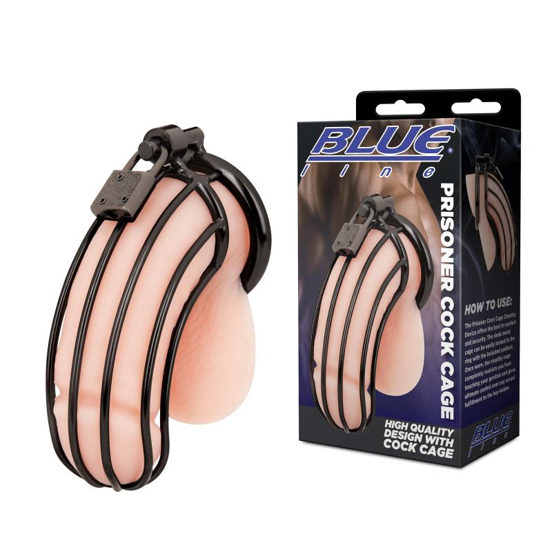 Blueline - Prisoner Cock Cage Black 5