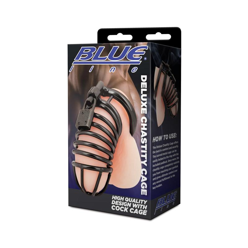 Blueline - Deluxe Chastity Cage Black 4