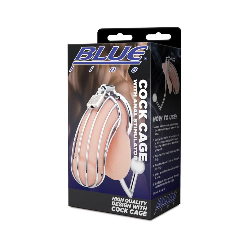 Blueline - Cock Cage With Anal Stimulator 4