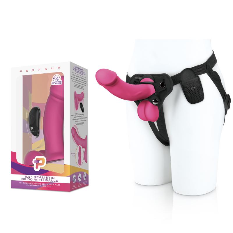 - 6.5? Realistic SIlicone Dildo With Balls and Harness Included 4
