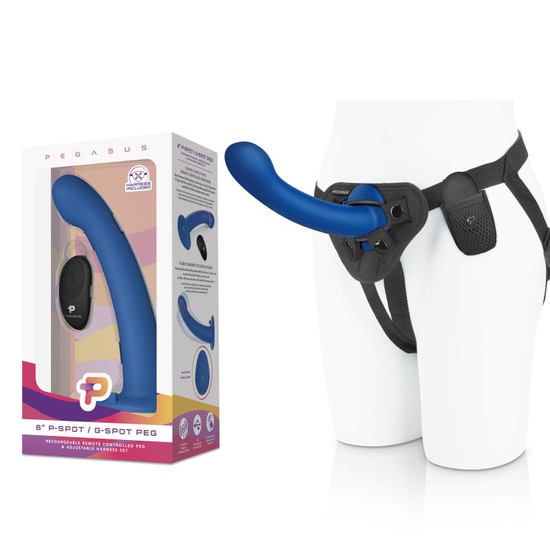 - 8? Remote Control P-Spot G-Spot Silicone Peg with Harness Include 4