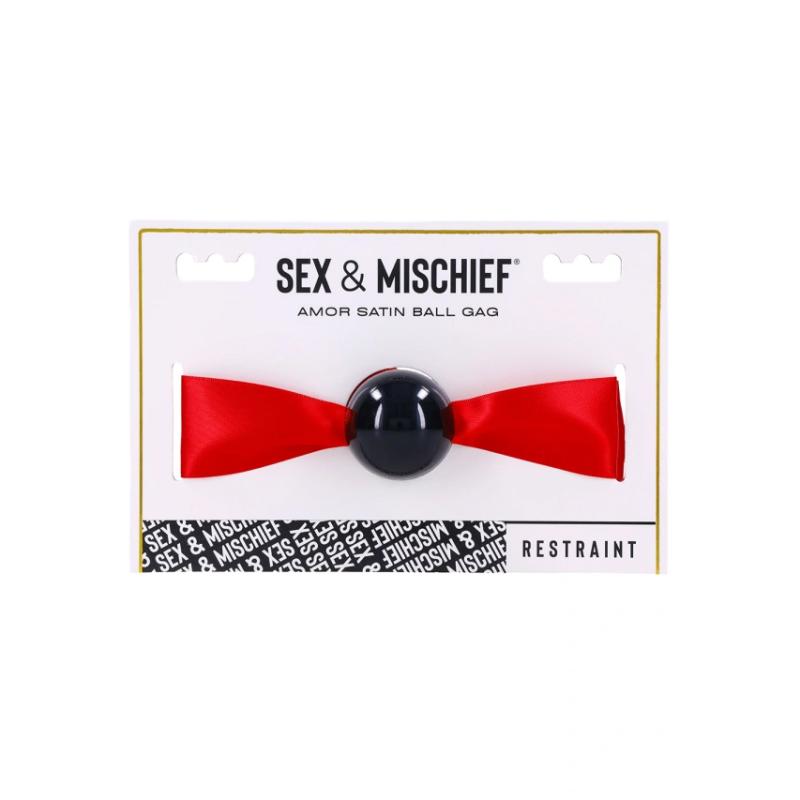 - Sex & Mischief Amor Satin Ball Gag 3