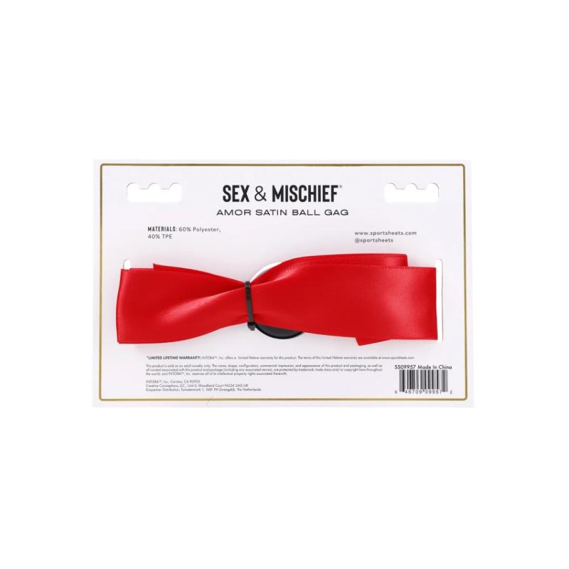 - Sex & Mischief Amor Satin Ball Gag 4