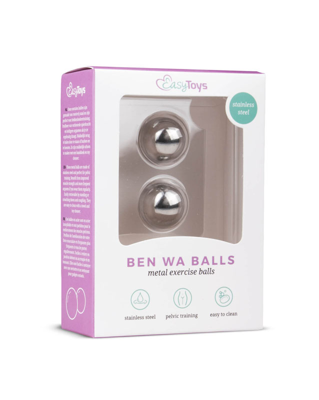 Silver ben wa balls - 19mm image
