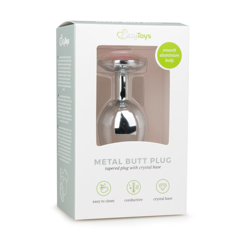 EasyToys - Plug anal métallique avec diamant rose - M 2