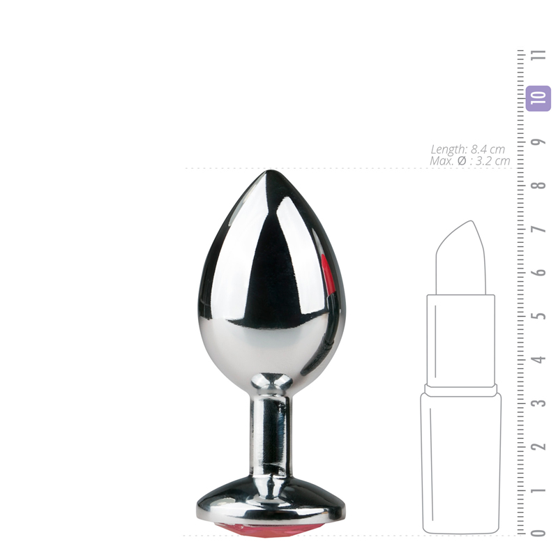 EasyToys - Plug anal métallique avec diamant rose - M 4