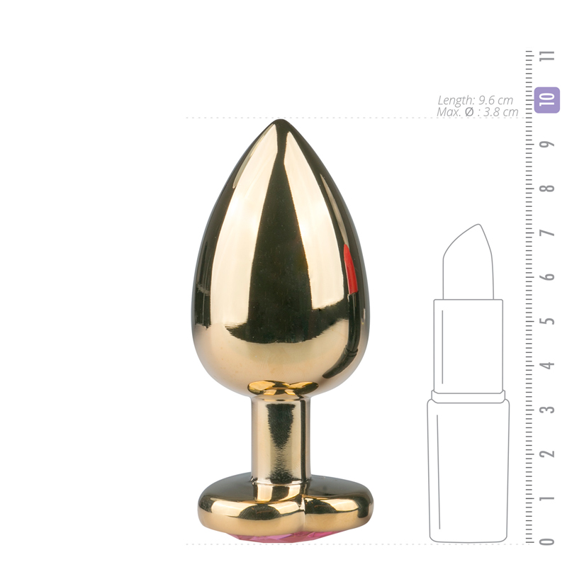 EasyToys - Plug anal en aluminium couleur or - L 4