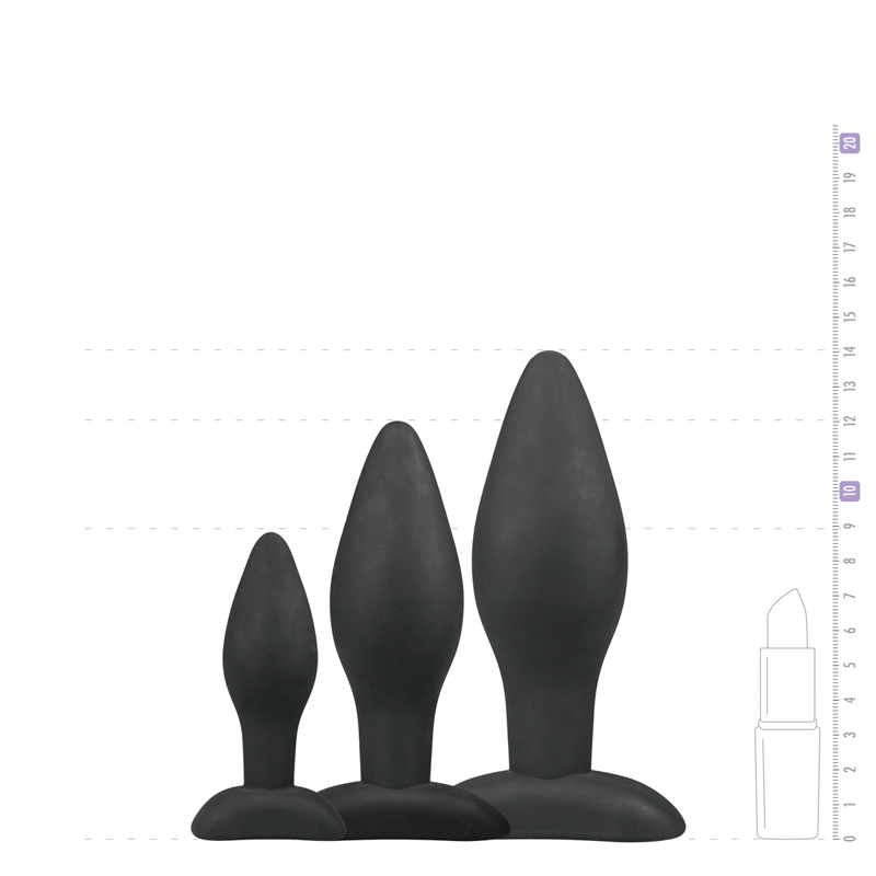 Black Silicone Buttplug Set image