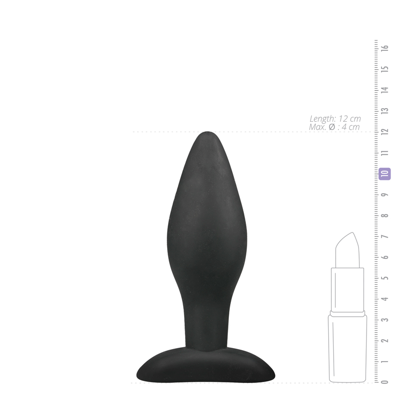 Plug anal noir en silicone - Medium 5