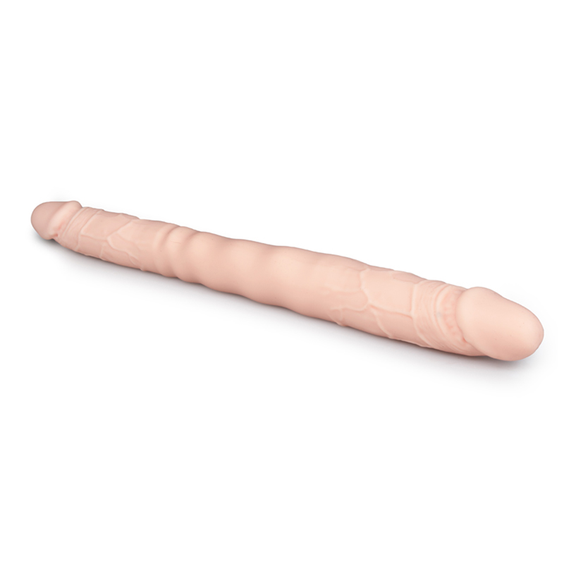 EasyToys - Gode réaliste à double extrémité - Beige 2