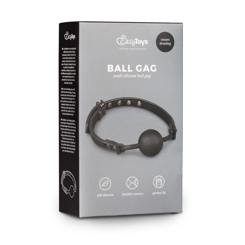 EasyToys - Bâillon avec balle en silicone - Noir 2