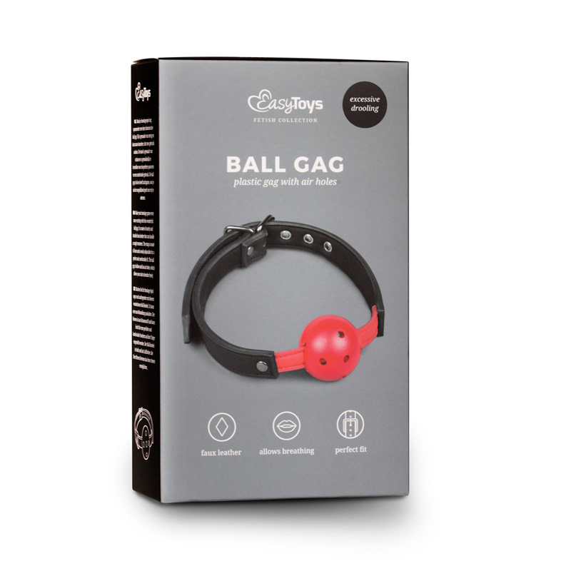 Ball Gag With PVC Ball - Red image