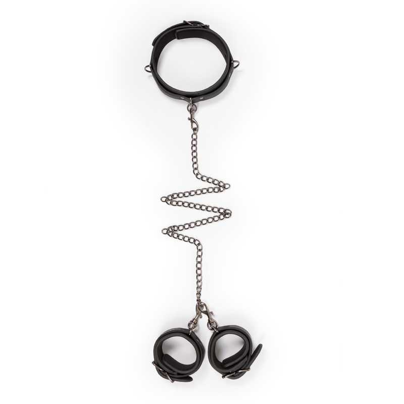 Leather Collar With Handcuffs image