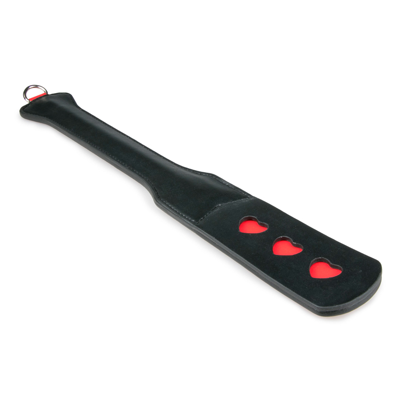 Long Leather Paddle With Heart image