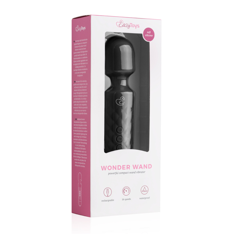 EasyToys Mini Wand Vibrator - Black image