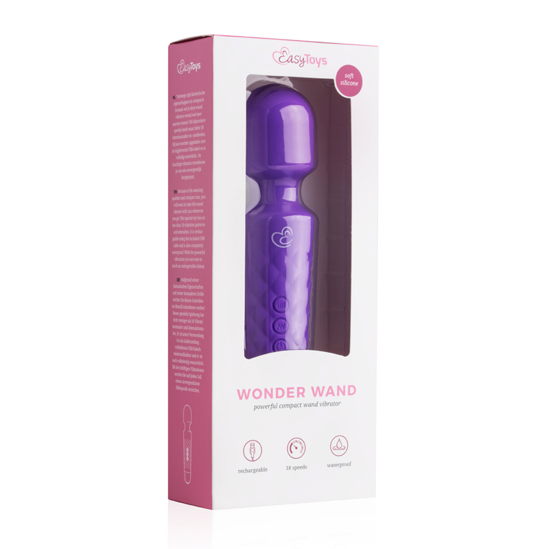 EasyToys Mini Wand Vibrator - Purple image