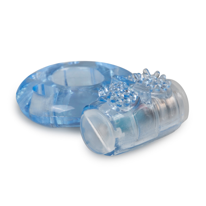 EasyToys - Anneau pénien vibrant avec stimulateur clitoridien - Bleu 2