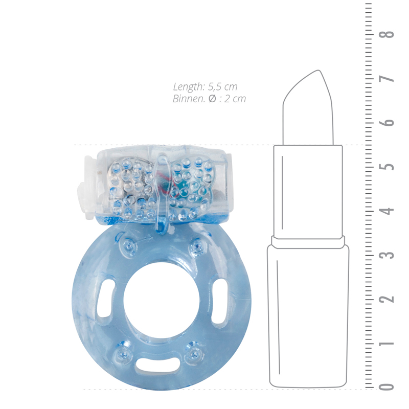 EasyToys - Anneau pénien vibrant avec stimulateur clitoridien - Bleu 4