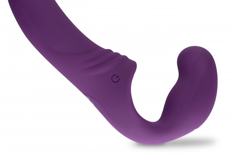 Gode-ceinture vibrant sans harnais - Violet