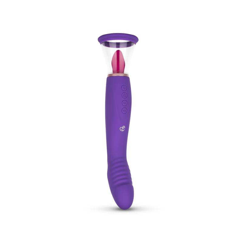Image of Pleasure Pump mit G-Punkt Vibrator - Violett
