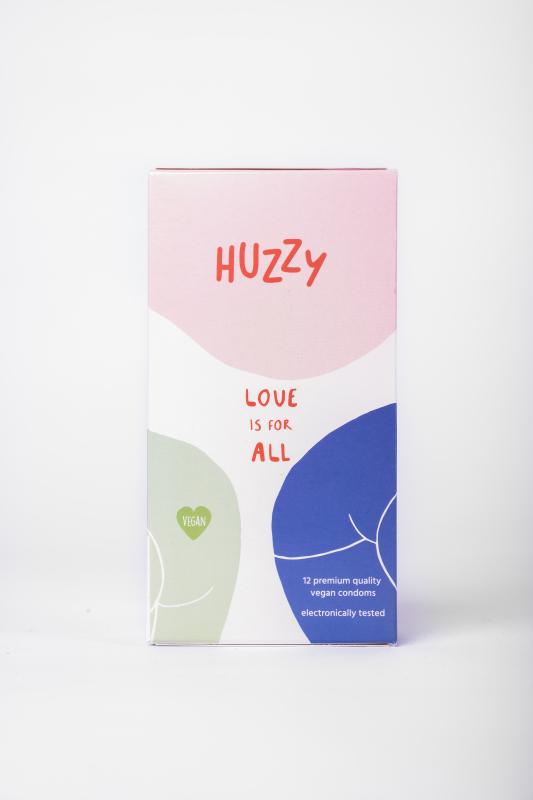 Caja de preservativos veganos de 12 unidades Huzzy