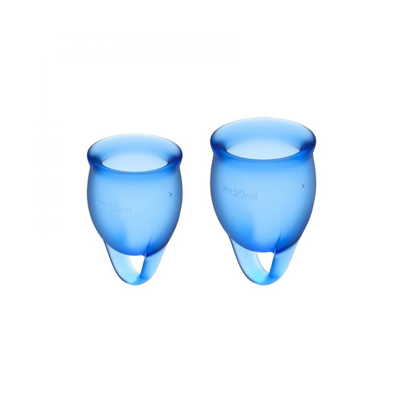 Satisfyer Feel Confident Menstruatie Cup Set - Blauw