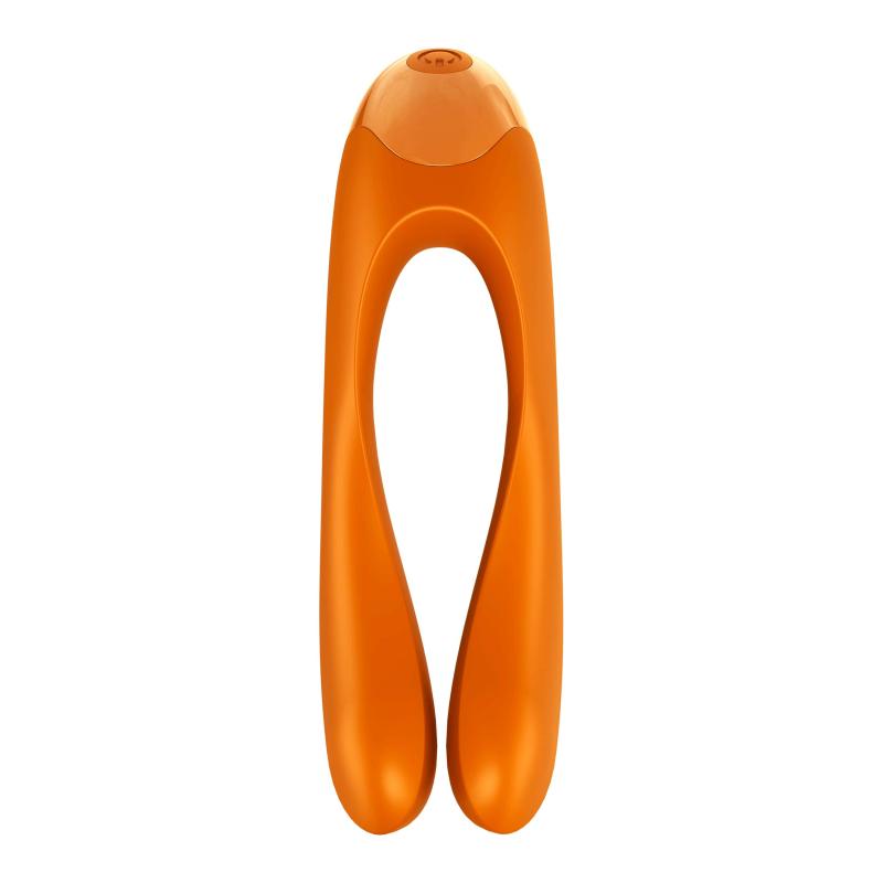 Vibrador de dedo Satisfyer Candy Cane - Naranja